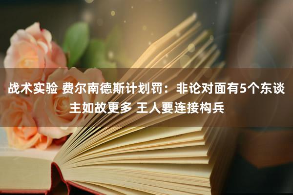 战术实验 费尔南德斯计划罚：非论对面有5个东谈主如故更多 王人要连接构兵