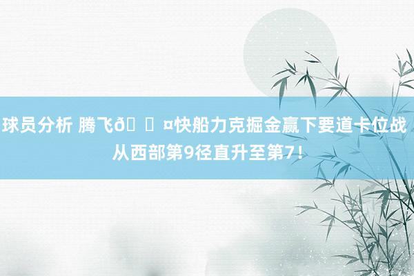 球员分析 腾飞😤快船力克掘金赢下要道卡位战 从西部第9径直升至第7！