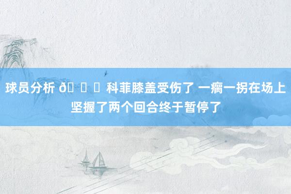 球员分析 😐科菲膝盖受伤了 一瘸一拐在场上坚握了两个回合终于暂停了