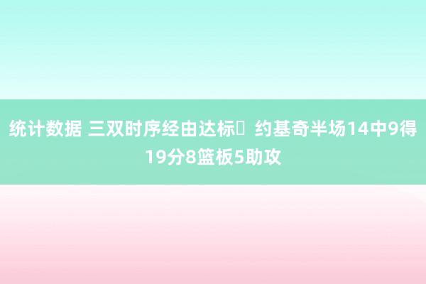 统计数据 三双时序经由达标✔约基奇半场14中9得19分8篮板5助攻