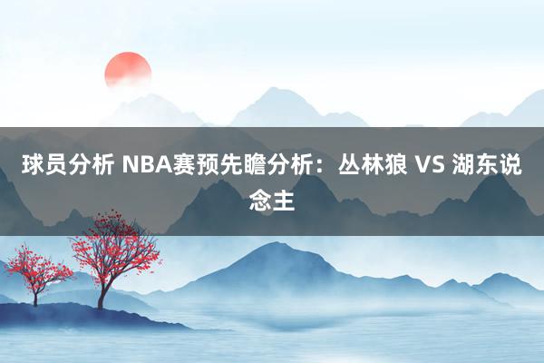 球员分析 NBA赛预先瞻分析：丛林狼 VS 湖东说念主