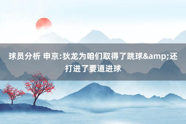 球员分析 申京:狄龙为咱们取得了跳球&还打进了要道进球