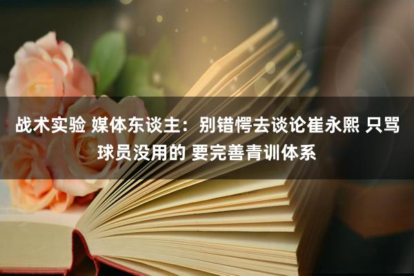 战术实验 媒体东谈主：别错愕去谈论崔永熙 只骂球员没用的 要完善青训体系