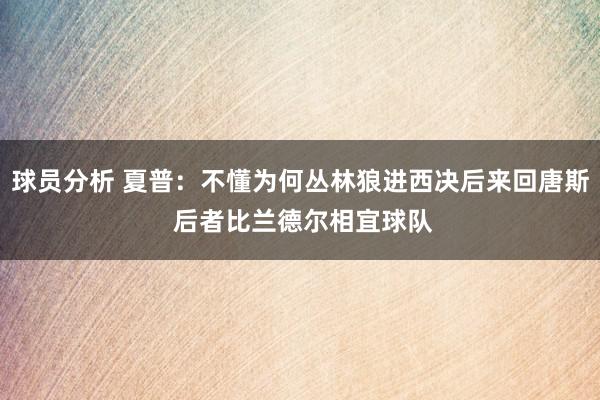 球员分析 夏普：不懂为何丛林狼进西决后来回唐斯 后者比兰德尔相宜球队