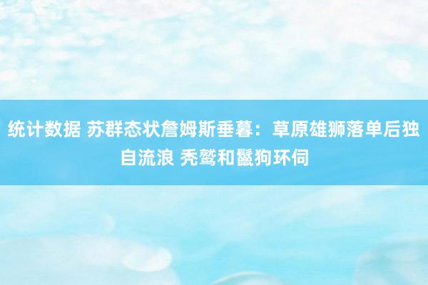 统计数据 苏群态状詹姆斯垂暮：草原雄狮落单后独自流浪 秃鹫和鬣狗环伺