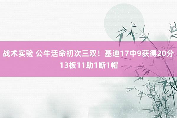 战术实验 公牛活命初次三双！基迪17中9获得20分13板11助1断1帽