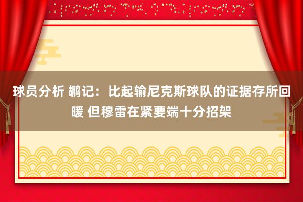 球员分析 鹕记：比起输尼克斯球队的证据存所回暖 但穆雷在紧要端十分招架