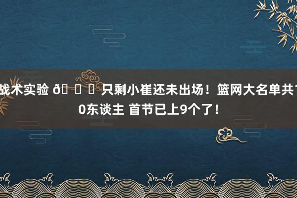 战术实验 👀只剩小崔还未出场！篮网大名单共10东谈主 首节已上9个了！