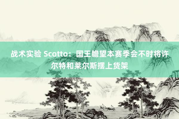 战术实验 Scotto：国王瞻望本赛季会不时将许尔特和莱尔斯摆上货架