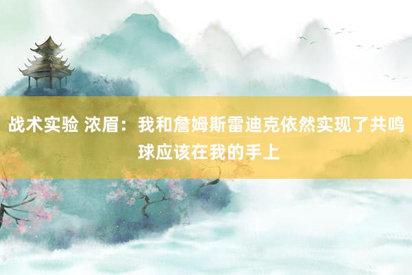 战术实验 浓眉：我和詹姆斯雷迪克依然实现了共鸣 球应该在我的手上